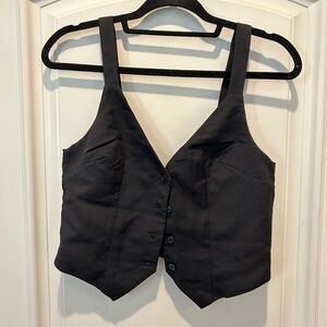 Black Button-Up Vest